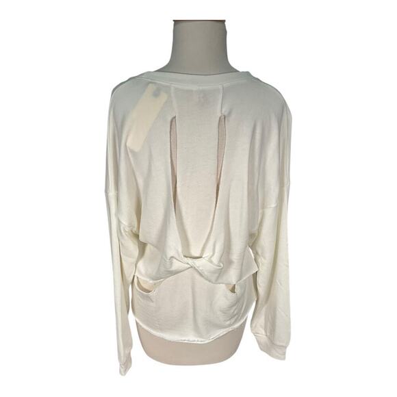 Revolve Lanston White Sweater Cut-Out Back Work Out Outdoor Size Small NWT - Picture 12 of 12